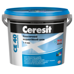 CERESIT CE-40/10 (светло-серый) эластичный водостойкий Цветной шов до 6мм, 5кг
