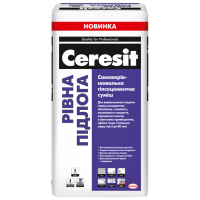 CERESIT РАВНЫЙ ПОЛ самовыравнивающаяся гипсоцементная смесь, 25кг (54)