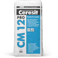 CERESIT CM-12 PRO Эластичная клеящая смесь для плитки и керамогранита, мешок 27 кг