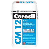 CERESIT CM-12 Эластичная клеящая смесь для плитки и керамогранита, мешок 25 кг