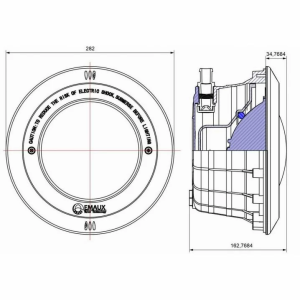 Корпус прожектора Emaux PAR56 NP300-P (без лампы)