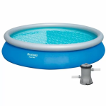 Надувной бассейн Bestway 57313 (457х84 см) с картриджным фильтром, Blue