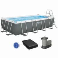 Каркасний басейн Bestway 56465 (549x274x122 см) з картриджним фільтром, сходами та тентом