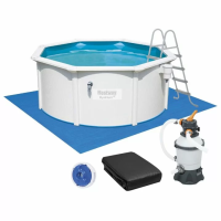 Збірний басейн Bestway Hydrium 56574 (360x120 см) з пісочним фільтром, сходами та тентом