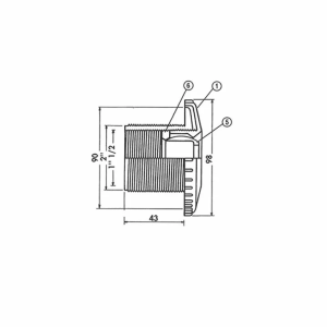 Форсунка стеновая Hayward 3312 2" под бетон