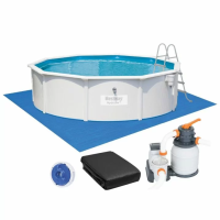 Сборный бассейн Bestway Hydrium 56384 (460х120 см) с песочным фильтром, лестницей и тентом