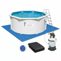 Сборный бассейн Bestway Hydrium 56566 (300x120 см) с песочным фильтром, лестницей и тентом
