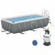 Каркасний басейн Bestway 56442 (404х201х100 см) з пісочним фільтром та сходами.