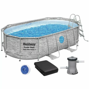 Каркасный бассейн Bestway Ротанг 56714 (427х250х100) с картриджным фильтром