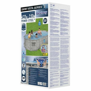 Каркасный бассейн Bestway Ротанг 56714 (427х250х100) с картриджным фильтром