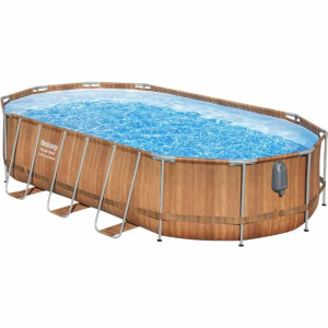 Каркасний басейн Bestway 56719 (610х366х122 см) з гідромасажем, картриджним фільтром та сходами.