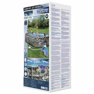 Каркасний басейн Bestway 56719 (610х366х122 см) з гідромасажем, картриджним фільтром та сходами.