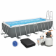 Каркасный бассейн Bestway 5612B (640х274х132 см) с песочным фильтром, лестницей и тентом