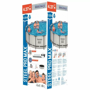 Каркасний басейн Bestway 5612X (427х122 см) з картриджним фільтром, тентом та сходами