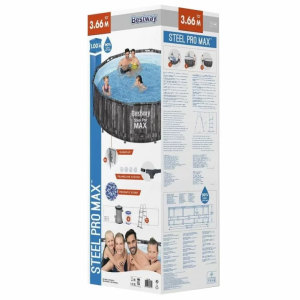 Каркасний басейн Bestway Wood Style 5614X (366х100 см) з картриджним фільтром та сходами