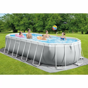 Каркасний басейн Intex 26798 OVAL (610х305х122 см) з картриджним фільтром, сходами та тентом