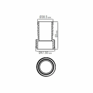 Соединитель шланга Emaux 91609009 с наружной резьбой (38 мм х1.5")