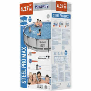 Каркасний басейн Bestway 56595 (427х84 см) з картриджним фільтром