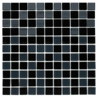 Мозаика стеклянная Aquaviva Сristall Black/Gray