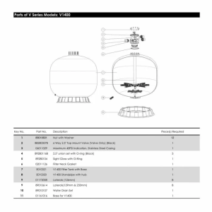 Фільтр Emaux V1400 (69.3 м3/год, D1400)