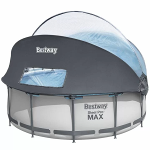 Каркасний басейн Bestway 5619N (366х100 см) з картриджним фільтром, сходами та складаним куполом