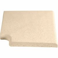 Угловой копинговый камень Aquazone Tuff 320x400x50-25 мм, бежевый (пористый)