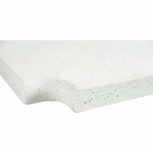 Угловой копинговый камень Aquazone Tuff 320x400x50-25 мм, белый (пористый)