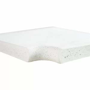Угловой копинговый камень Aquazone Tuff 250x300x50-25 мм, белый (пористый)