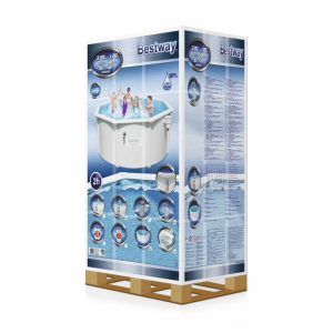 Сборный бассейн Bestway Hydrium 56566 (300x120 см) с песочным фильтром, лестницей и тентом