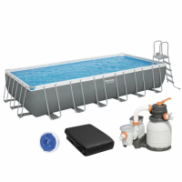 Каркасний басейн Bestway 56475 (732х366х132 см) з пісочним фільтром, сходами та тентом