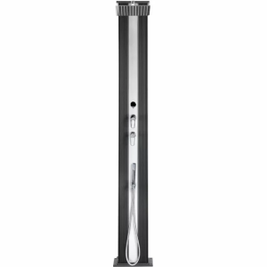 Душ солнечный Aquaviva Hybride Dada Straight алюминиевый с мойкой для ног, антрацит DS-D463NX, 40 л