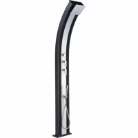 Душ солнечный Aquaviva Hybride Dada Curve алюминиевый с мойкой для ног, антрацит DS-D363NX, 40 л