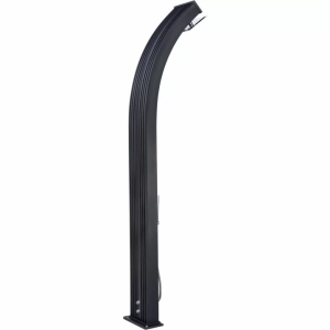 Душ солнечный Aquaviva Hybride Dada Curve алюминиевый с мойкой для ног, антрацит DS-D363NX, 40 л