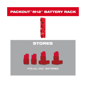 Держатель для хранения батареи M12 Milwaukee Packout (4932480708)