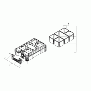 Органайзер Milwaukee PACKOUT 117x249x386 (4932464083)