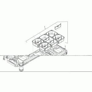 Органайзер Milwaukee PACKOUT тонкий компактный 64x249x411 (4932471065)