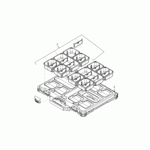 Органайзер Milwaukee PACKOUT тонкий 64x500x414 (4932471064)