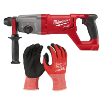 Перфоратор акумуляторний SDS-Plus Milwaukee M18 CHD-0 + Рукавиці (4933479903-KIT)