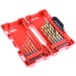 Набір свердел по металу Milwaukee RedHEX HSS-G TiN 10pcs. (48894759)