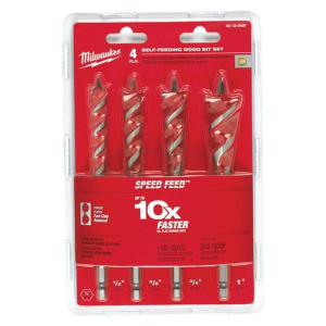 Набір свердел по дереву Milwaukee Speed Feed 4pcs. (48130400)