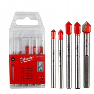 Набір свердел по склу та плитці Milwaukee GENII 5pcs. (4932479948)