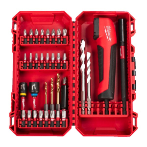 Набір свердел і біт Milwaukee Shockwave 35pcs. + кутова насадка (4932493653)