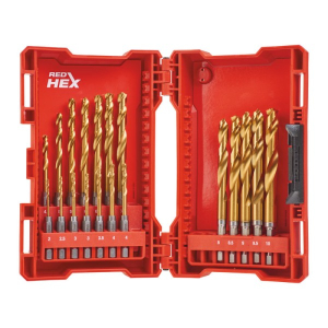 Набір свердел по металу Milwaukee RedHEX HSS-G TiN 19pcs. (4932493866)