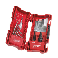 Набір ступінчастих свердел і свердел по металу Milwaukee Thunderweb 10pcs. (48899350)