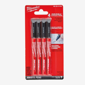 Маркер Milwaukee Fine Tip InkZAll ультра-тонкий чорний 4pcs. (48223164)