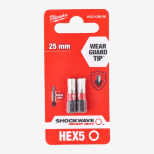 Біта Milwaukee Shockwave Hex5 25мм 2pcs. (4932430896)