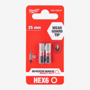 Біта Milwaukee Shockwave Hex6 25мм 2pcs. (4932430897)