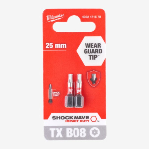 Біта Milwaukee Shockwave TX BO8 25мм 2pcs. (4932471578)