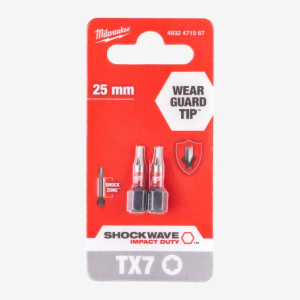 Бита Milwaukee Shockwave TX7 25мм 2шт (4932471567)