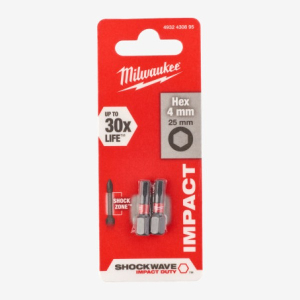 Біта Milwaukee Shockwave Hex4 25мм 2pcs. (4932430895)